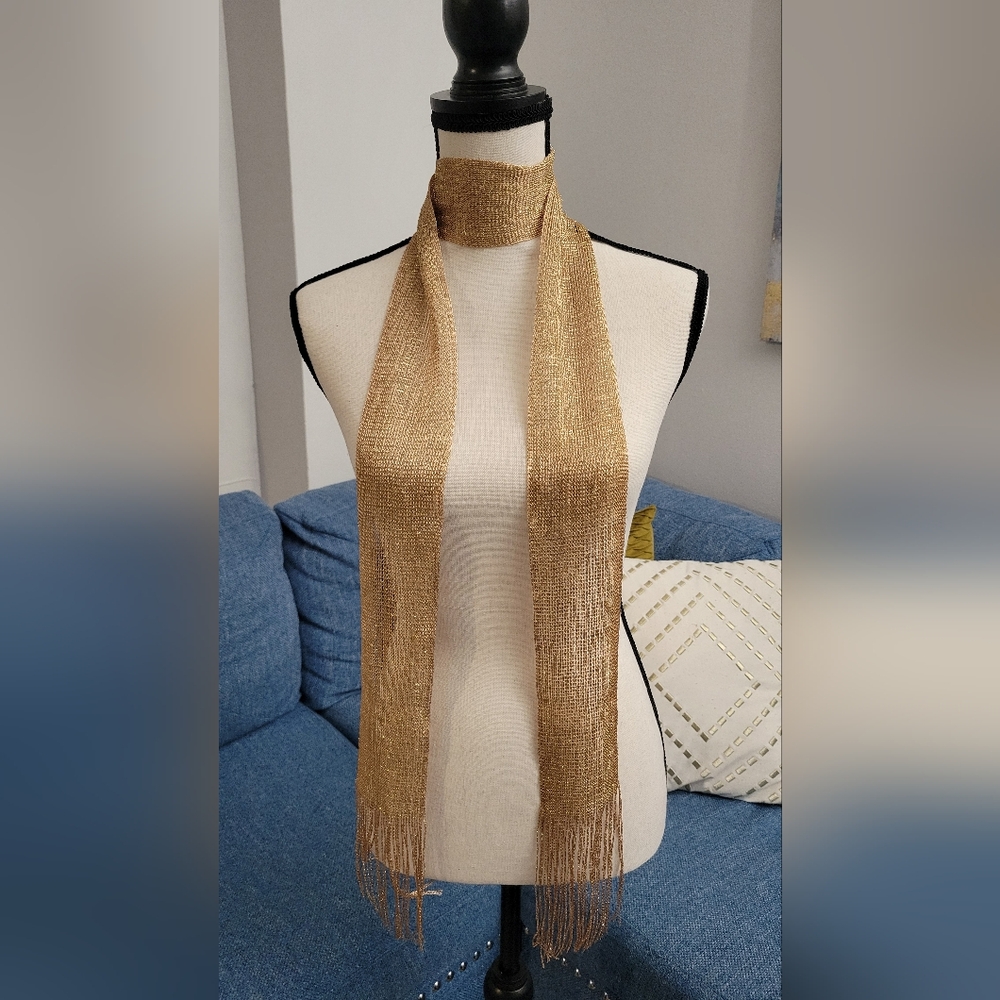 Gold/beige fashion scarf